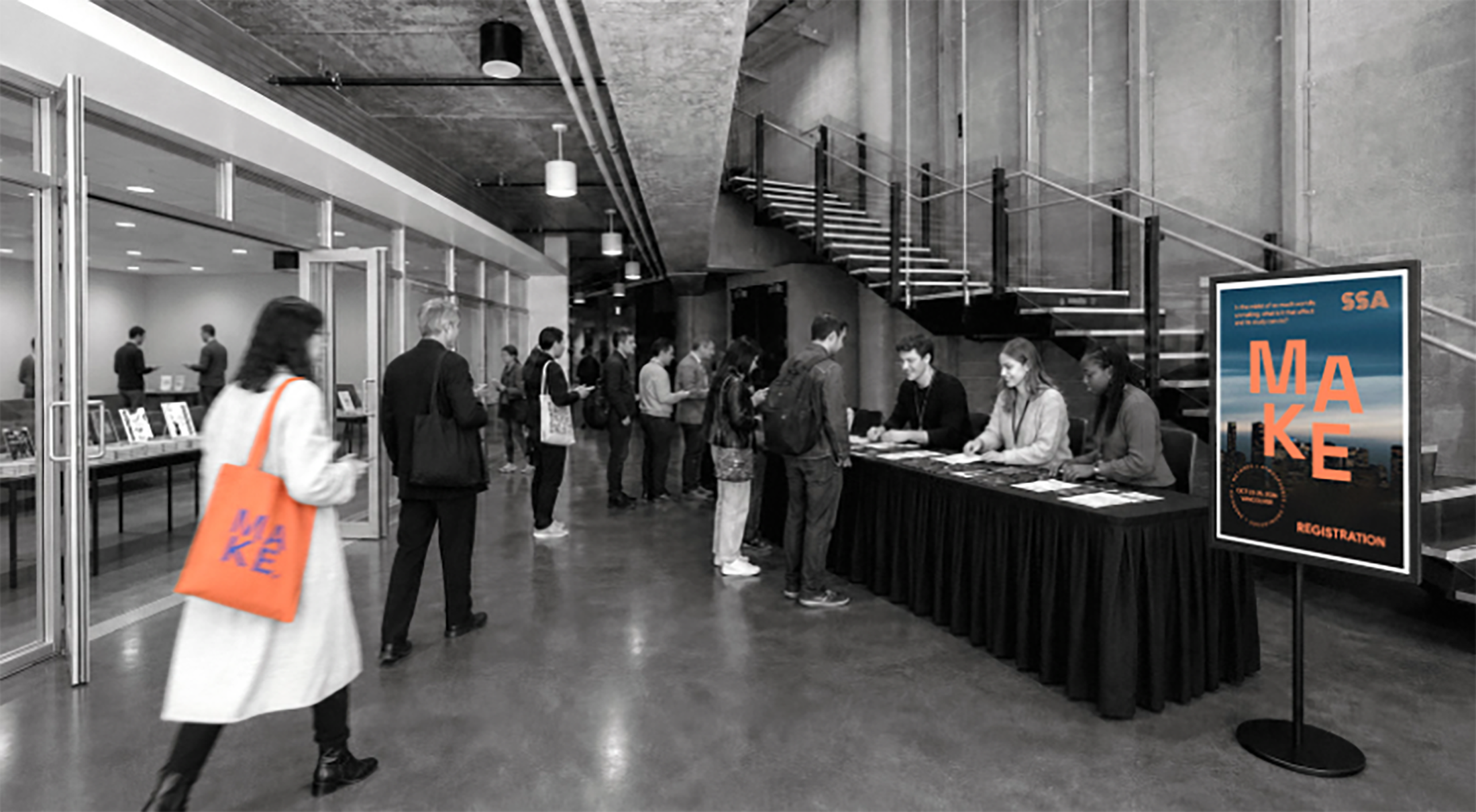 Conference registration table
