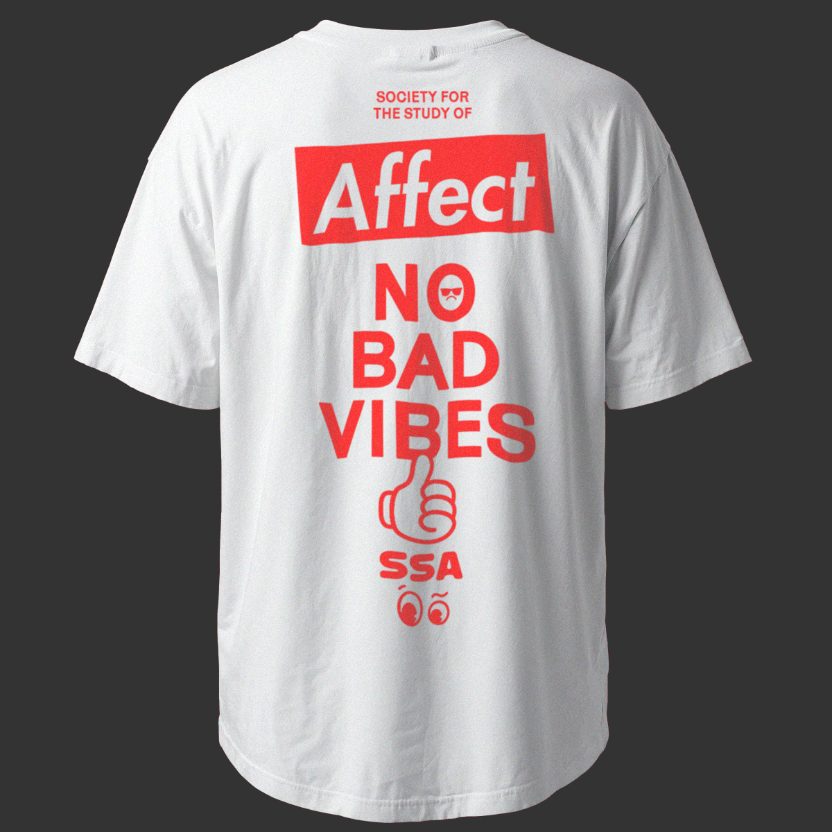 SSA No Bad Vibes tee in white