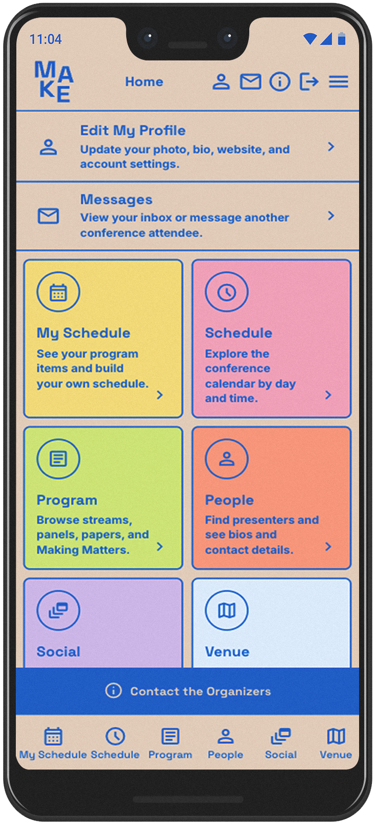 #MAKE app home screen